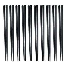 mir 可重複使用 多用途 PC 方形筷子, 簡約黑, 單品, 10個