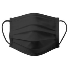 하하마스크 일회용 성인용 중형, 30개입, 1개, 검정