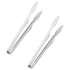 全不鏽鋼 304 YOL 圓形不沾地料理夾 24cm, 銀色, 2個