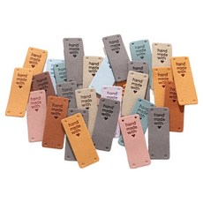 Khohimo 圓點皮革手工點綴標籤 10款 x 5入組 5W0114, 1套, 混色