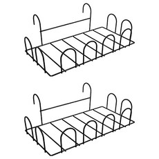 비레보 무타공 창틀 창문 걸이형 선반 2p, 블랙, 1단