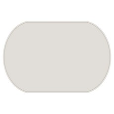 인글로우 실리콘 단열 방수 방유 식탁 매트, 1개, 39 x 26.5 cm, 크림 화이트