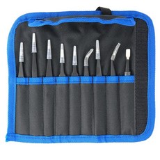 Coms 精密鑷子9件組 防靜電 美甲 珠飾工藝 維修鑷子 BD852, 1個, 單一顏色