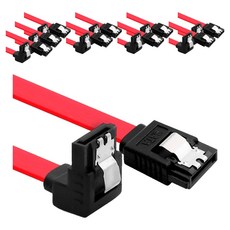 Anyport 扁平式 SATA 3.0 L型傳輸線, 10個, 0.5m