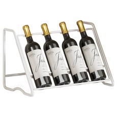 All is You 室內裝飾高級四瓶裝紅酒架, 白色, 1個
