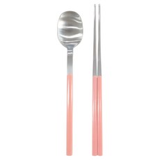 Bogen Charmant 緞面餐具組, 1套, 湯匙 + 筷子, 柔粉色