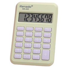 솔솔담다 파스텔 컬러 사무용 계산기 333, 라임, 1개