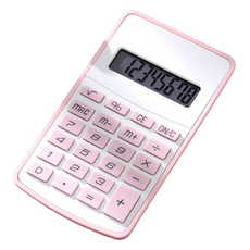 솔솔담다 파스텔 컬러 사무용 계산기 A, 핑크 + 화이트, 1개