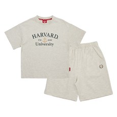 HARVARD KIDS 兒童透氣基本款海洋風Logo短版上下套裝 HJCCSUE24207