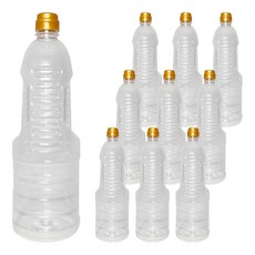 大慶 窄口容器 S 1.8L x 10入 + 金色蓋 10入 套組, 1套