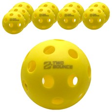 TWO BOUNCE 匹克球室內用球 26孔 10顆, 10個, 黑色