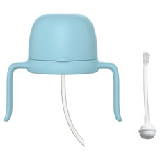 JOONIE PPSU 吸管杯 第2代 替換頭組, 1個, 杯蓋(藍色) + 握把 + 一般吸管 + 重力球