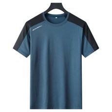 男士DM落肩拼色涼感短袖T恤