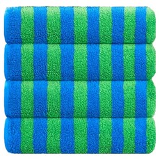 테토 수피마 수건 230g 수피마, 스트라이프 오션, 4개