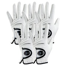 21AD 男用半羊皮 9LOVE 軟式高爾夫手套 左手用, 白色, 5個