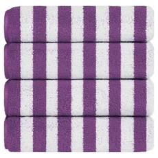 Teto 毛巾 230g Supima, 條紋紫, 4個