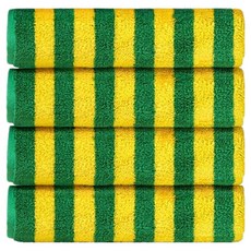 Teto 毛巾 230g Supima, 條紋檸檬草, 4個