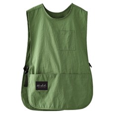 KKAEBIDA 防水背心圍裙 長版, 橄欖綠, 1個