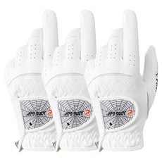 JAMA GOLF 男士 E 高爾夫手套 左手用, 3個, 白色