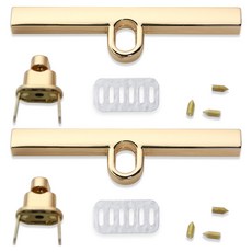 Knitt T字扣環 94mm x 2入 包包配件組, 1個, 金色