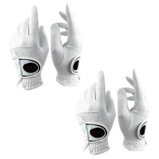 21AD 女性用半羊皮 9LOVE 柔軟高爾夫手套 雙手用, 白色, 2套