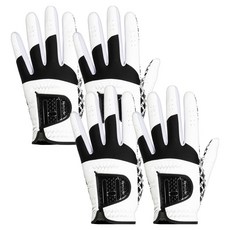 Henzzle GolF 男用 New Hanzle 高爾夫手套 左手用, 黑色, 4個