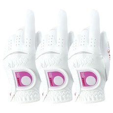 JAMA GOLF 女用 E 高爾夫手套 左手用, 3個, 白色