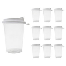 LivingDream 可重複使用杯 多次用杯 500ml, 10個, 1入