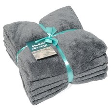 WITHUS 快乾柔軟超細纖維毛巾, 5個, 灰色