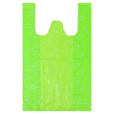 Inp 雙提把塑膠袋 綠色 橄欖球 中 26 x 43 x 14 cm, 100個