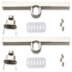 Knitt T字鎖扣 94mm x 2入 包包五金配件套組, 1套, 銀色