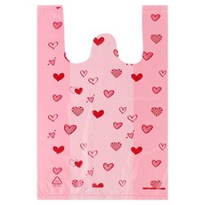 Inp 雙提把塑膠袋 粉紅愛心 小 20 x 32 x 11 cm, 100個