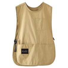 깨비다 방수 조끼 앞치마 롱 ver, 베이지, 1개
