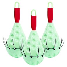 Egipuri 輕量長型夜光鉛錘 綠色, 1入, 3個