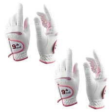 라이프우타마 여성용 나인러브미끄럼방지실리콘골프장갑양손용, 화이트, 2세트