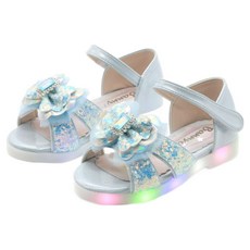 女童RM亮片雙帶LED涼鞋