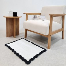 HANIL CARPET 純棉 Berry 腳踏墊, 白炭色