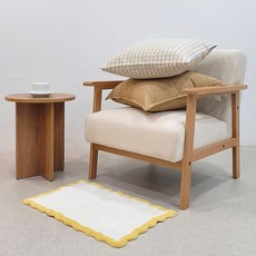 HANIL CARPET 純棉莓果地墊, 白黃色