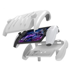 HOHOO PS5 Portal 矽膠前後全包覆保護殼, 白色, 1個, 單一商品