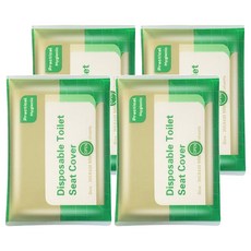 AHOYE 拋棄式馬桶坐墊紙 隨身 10張, 白色, 4包
