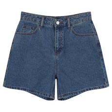 플라스틱아일랜드 여성용 숏 데님 팬츠 PR2DP031