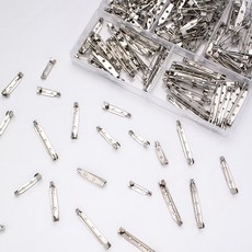 Khohimo 一字型胸針別針 名牌別針製作 針座 200p 組 5W0251, 單一顏色, 1套