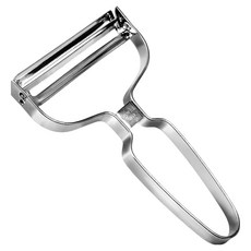 bella cuisine 全不鏽鋼雙刃寬型蔬菜削皮器, 1個, 單一顏色