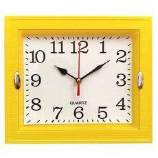 탑피아 심플한 벽시계, 옐로