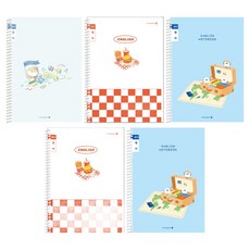 morning glory 채움노트 小學線圈筆記本 英文窄行 A 5入組, 1套, 混合色