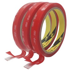 브이에이치비 쓰리엠 초강력 아크릴폼 투명 양면테이프 12mm x 1.5m, 3개