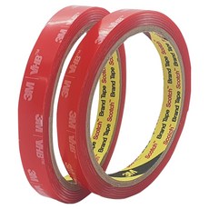 브이에이치비 쓰리엠 초강력 아크릴폼 투명 양면테이프 12mm x 1.5m, 2개