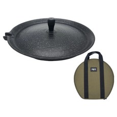 saenghwalbaekgwa 鑄造合金鍋蓋烤盤 + 專用收納袋組合, 1套, 35cm