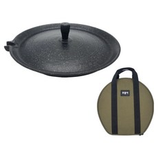 saenghwalbaekgwa 鑄造合金鍋蓋烤盤 + 專用收納袋組合, 1套, 33cm