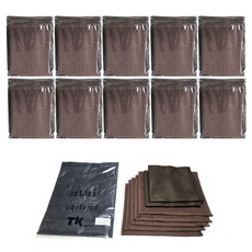 咖啡師實務H型 + 亞麻2件 + 純棉抹布5件 套組 B2, 10套, 黑色(H型), 棕色(亞麻, 純棉抹布)